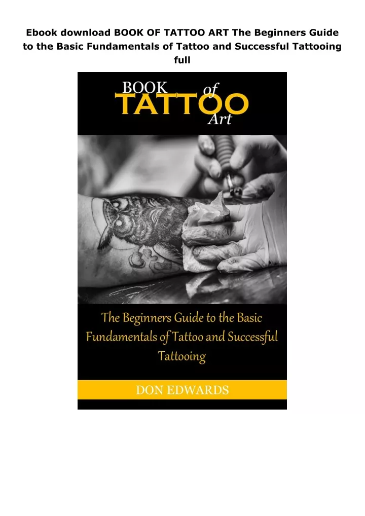 ebook download book of tattoo art the beginners