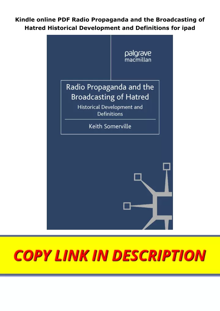 kindle online pdf radio propaganda