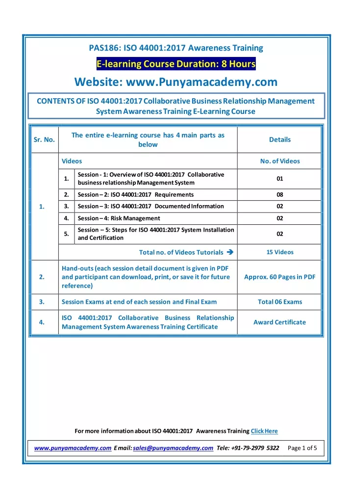 pas186 iso 44001 2017 awareness training