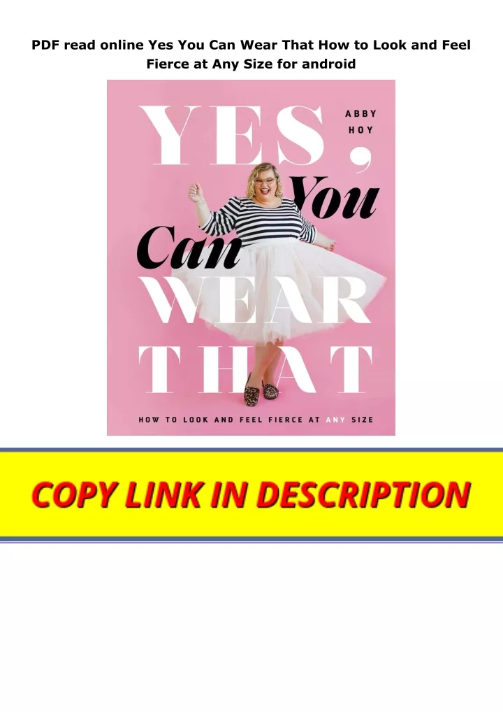 pdf read online yes you can wear that how to look