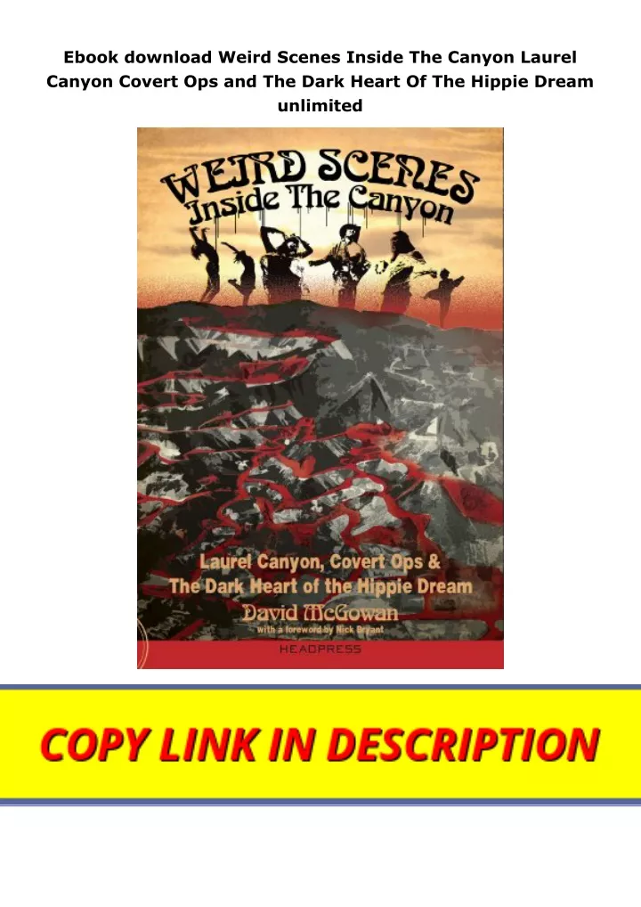 ebook download weird scenes inside the canyon