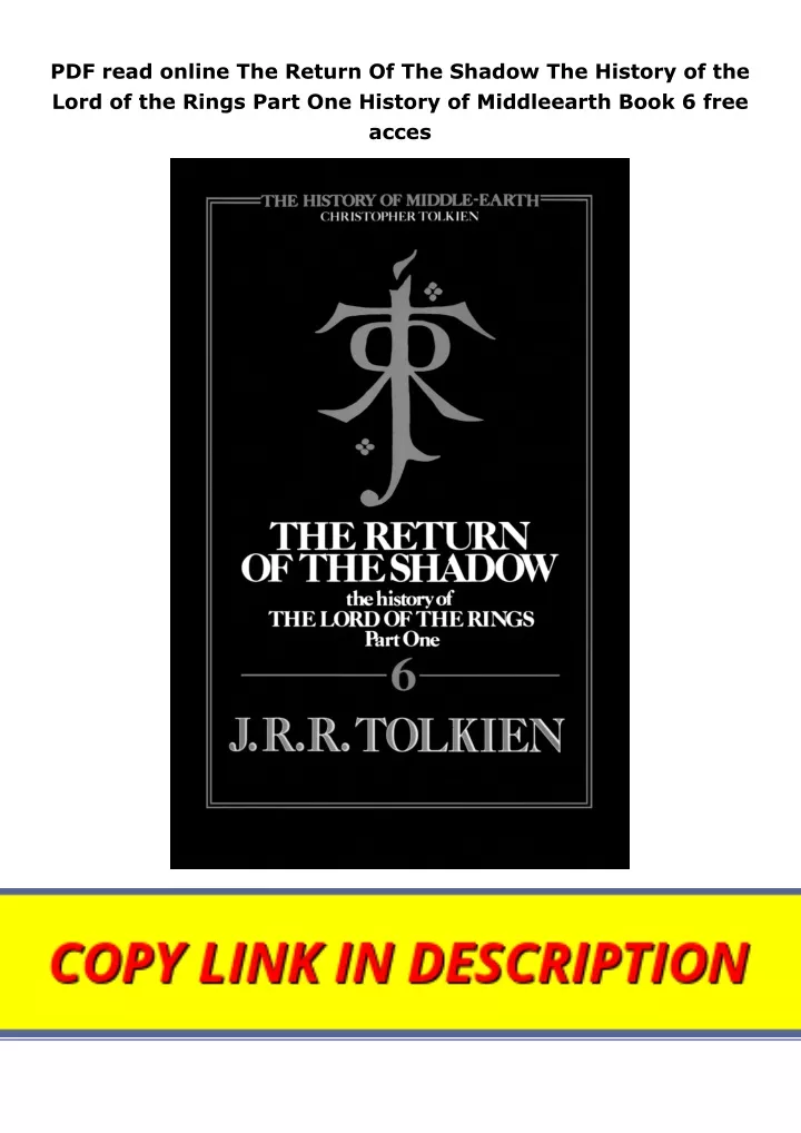 pdf read online the return of the shadow