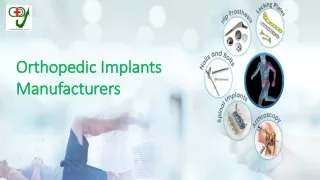 Orthopedic Implants Manufacturers & Suppliers