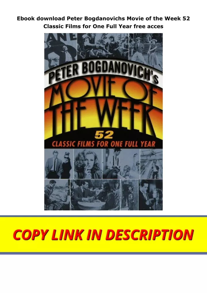 ebook download peter bogdanovichs movie