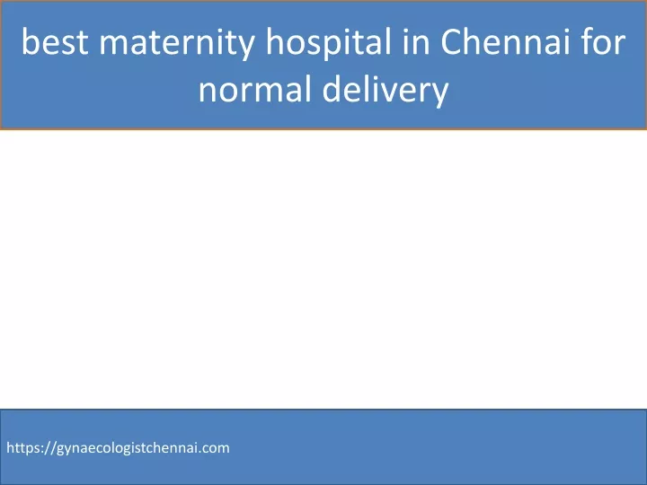 best maternity hospital in chennai for normal