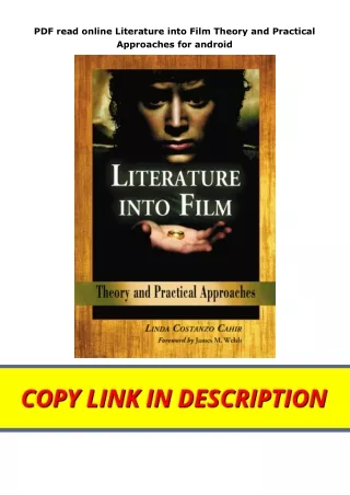 PDF read online Literature into Film Theory and Practical Approaches for android