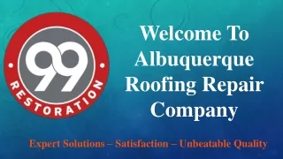 Welcome To Albuquerque Roofing Repair Company