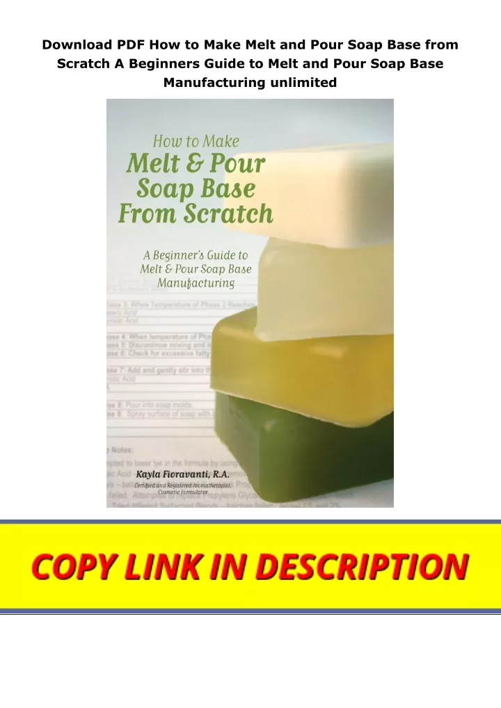 download pdf how to make melt and pour soap base
