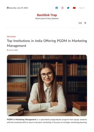 Top Institutions in India Offering PGDM in Marketing Management