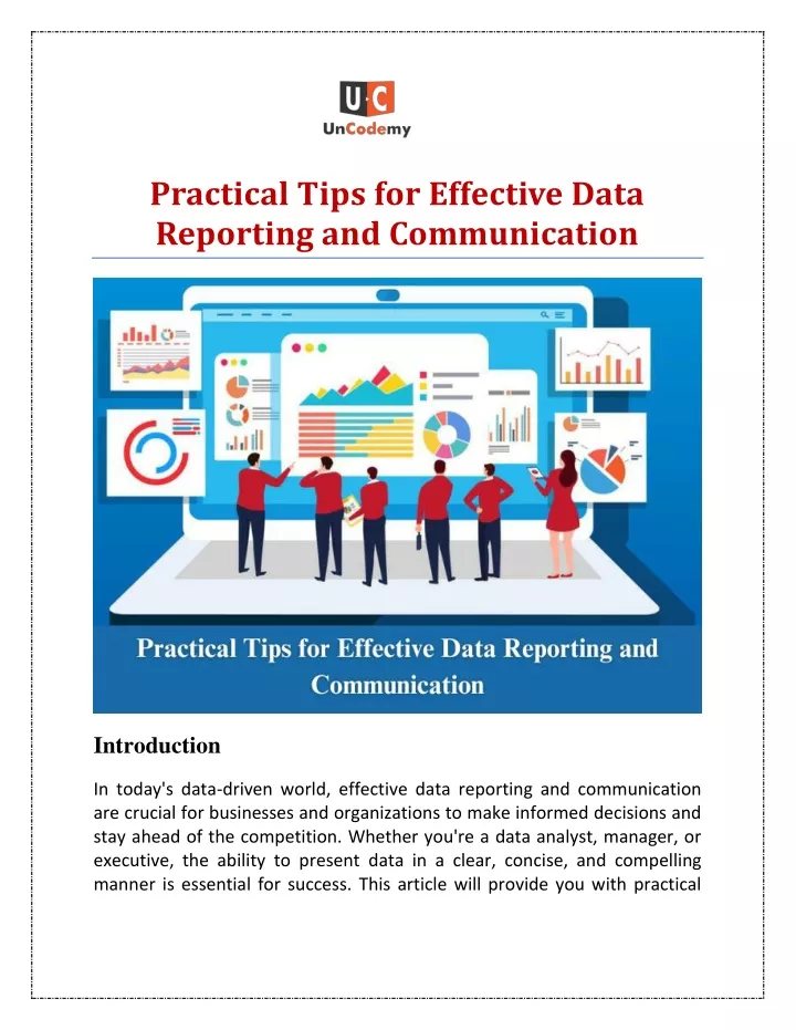 practical tips for effective data reporting