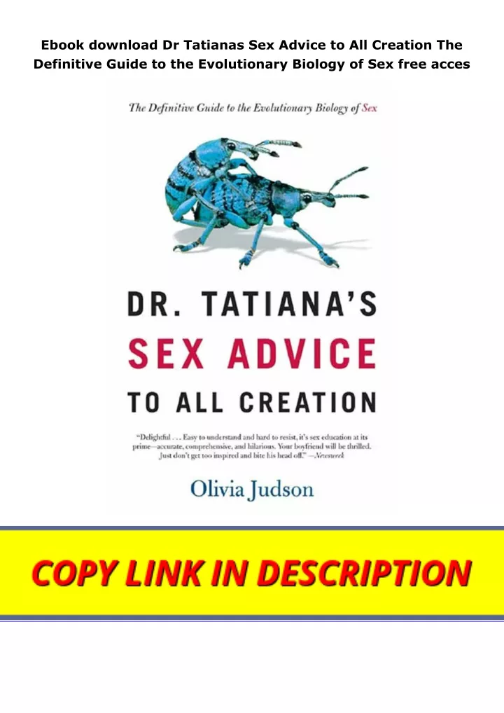 ebook download dr tatianas sex advice