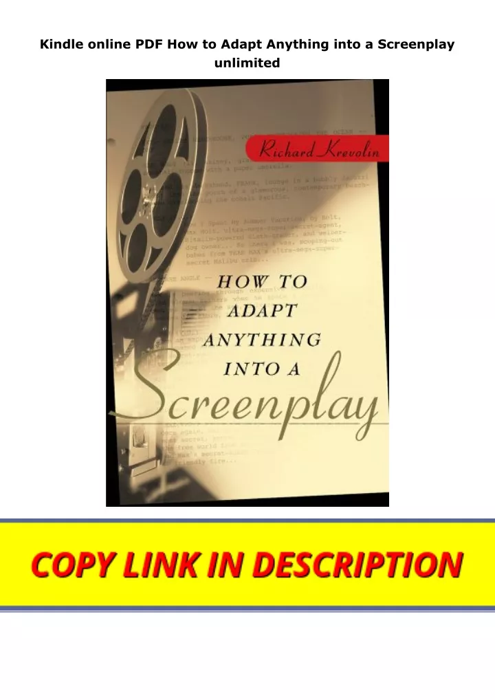 kindle online pdf how to adapt anything into