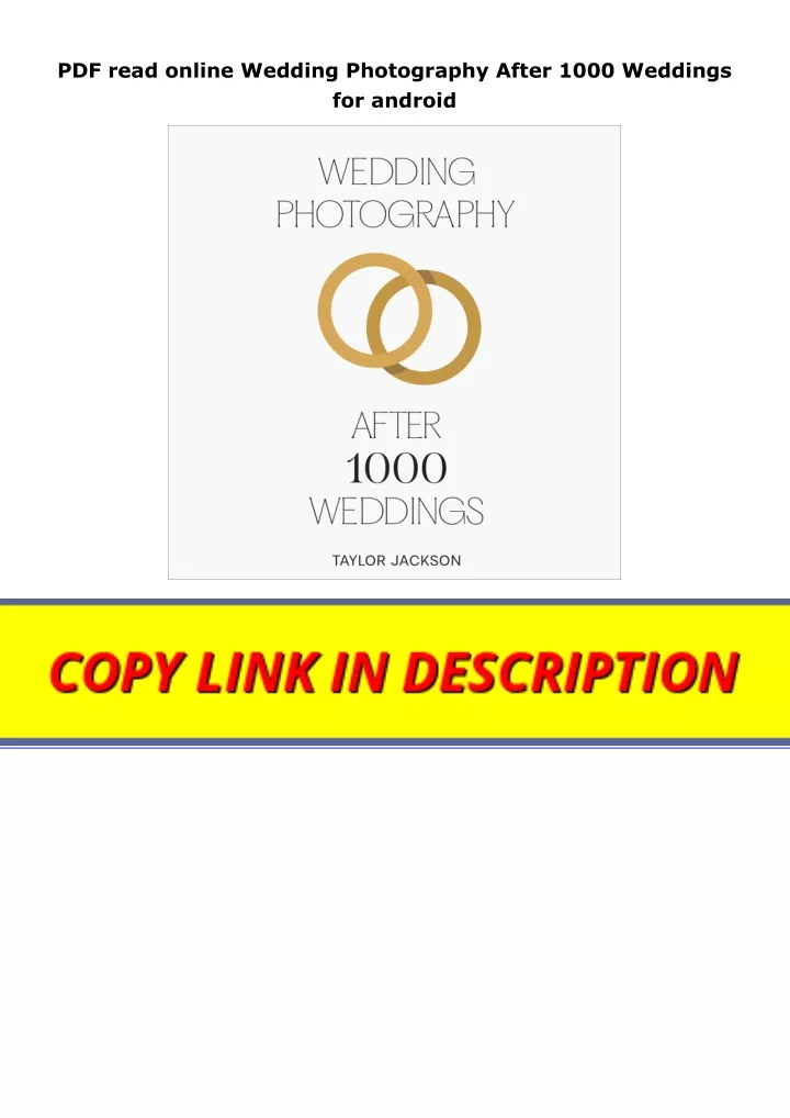 pdf read online wedding photography after 1000