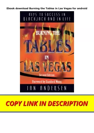 Ebook download Burning the Tables in Las Vegas for android