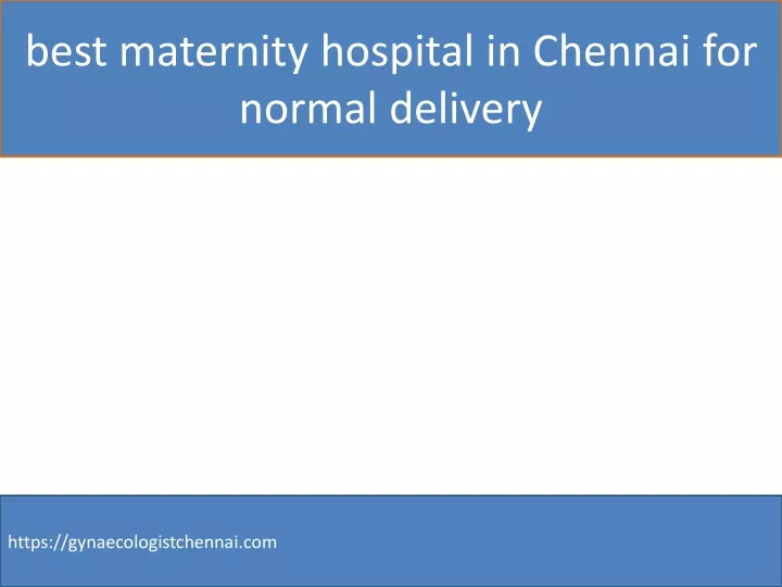 best maternity hospital in chennai for normal