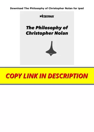 Download The Philosophy of Christopher Nolan for ipad