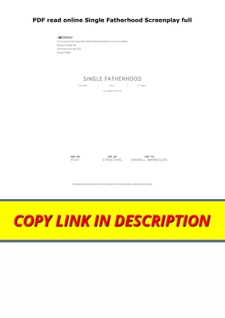 PDF read online Single Fatherhood Screenplay full