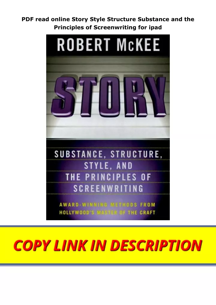 pdf read online story style structure substance