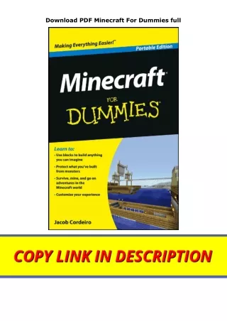 Download PDF Minecraft For Dummies full