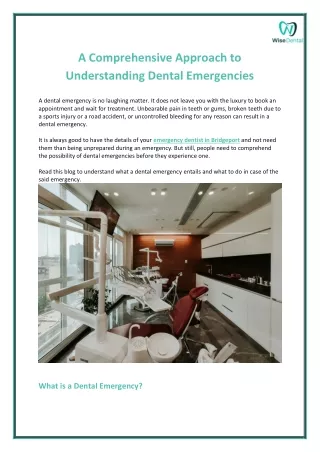 a comprehensive approach to understanding dental
