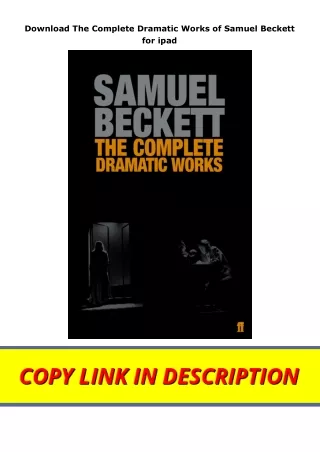 Download The Complete Dramatic Works of Samuel Beckett for ipad