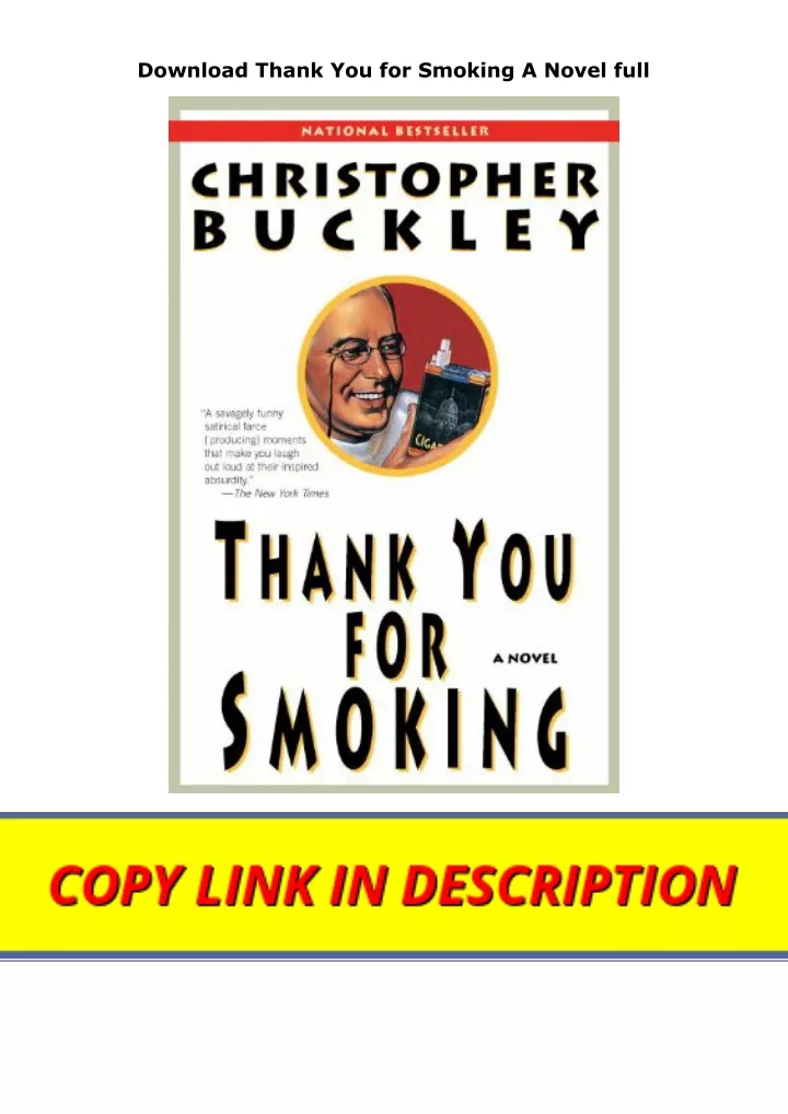 download thank you for smoking a novel full