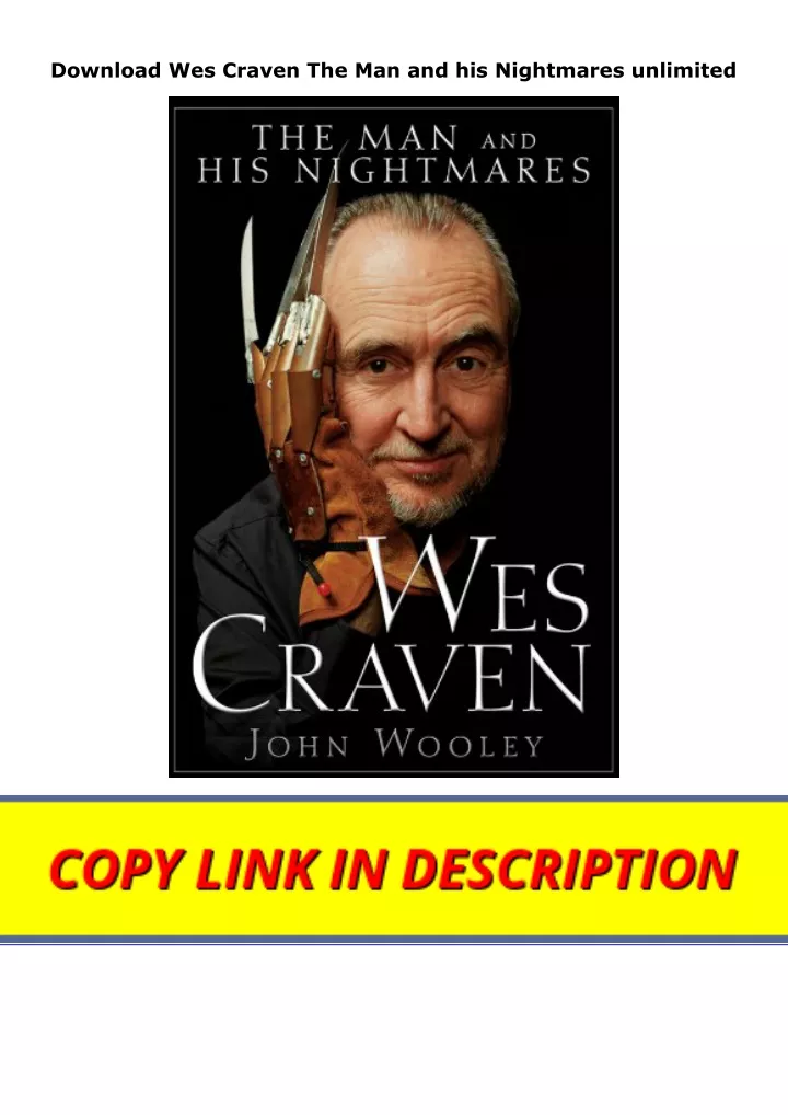 download wes craven the man and his nightmares