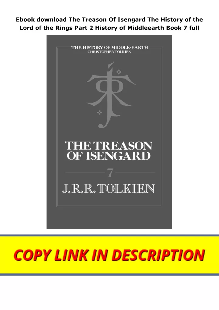 ebook download the treason of isengard