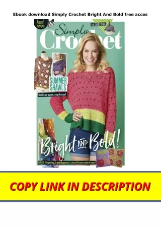 Ebook download Simply Crochet Bright And Bold free acces