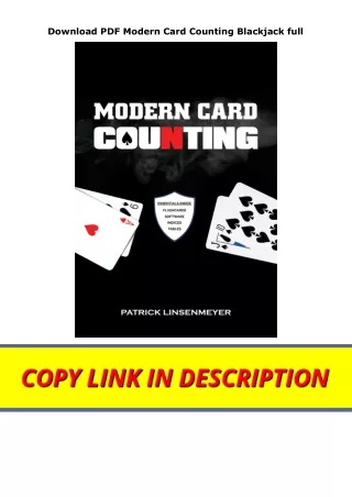 Download PDF Modern Card Counting Blackjack full