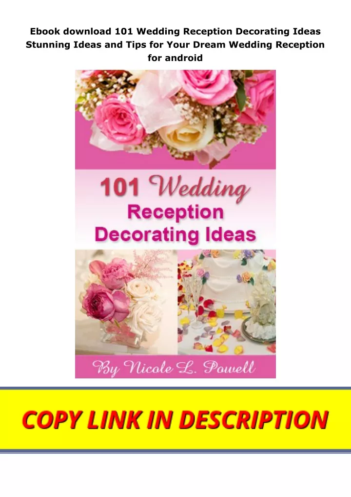 ebook download 101 wedding reception decorating
