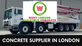 Readymix Concrete supplier in London