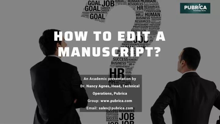 how to edit a manuscript