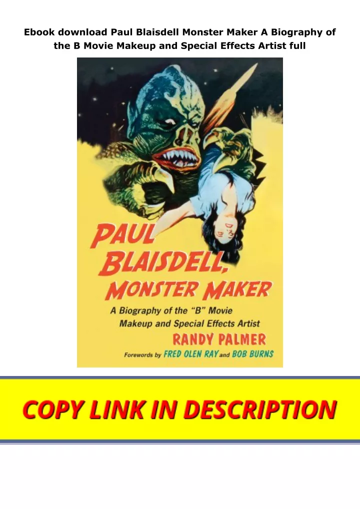 ebook download paul blaisdell monster maker