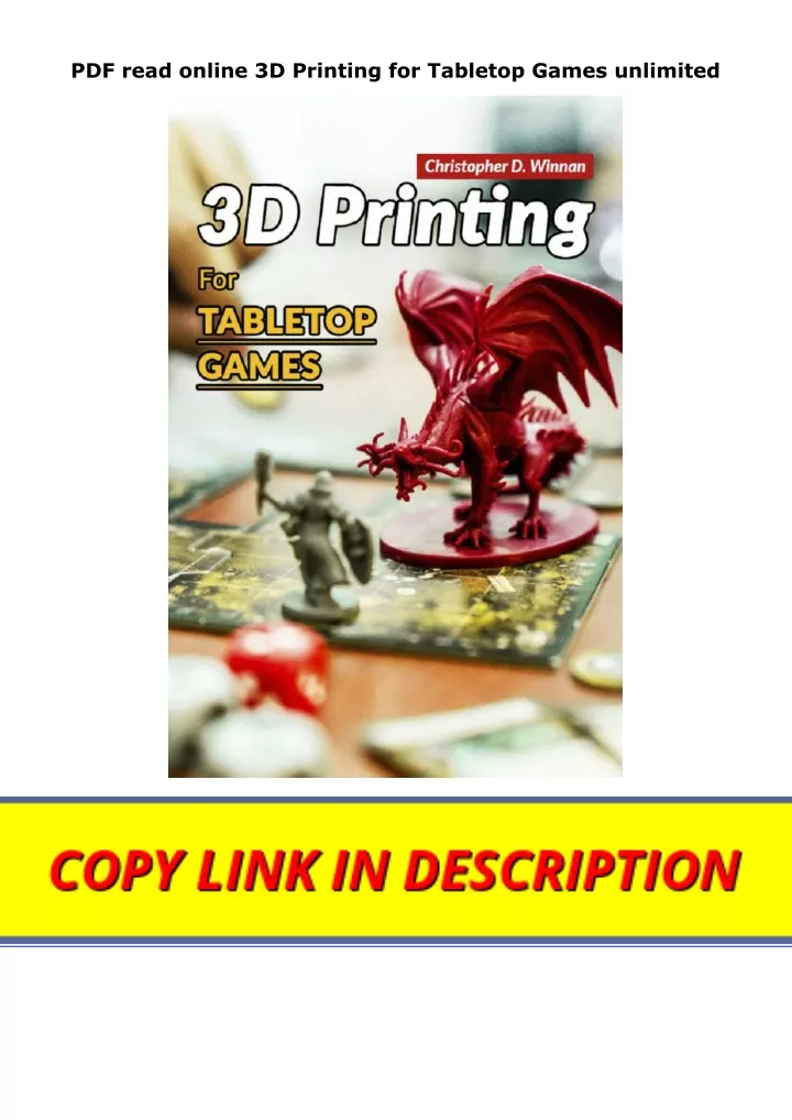 pdf read online 3d printing for tabletop games