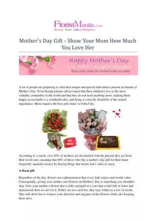 Mother’s Day Gift Manila Philippines