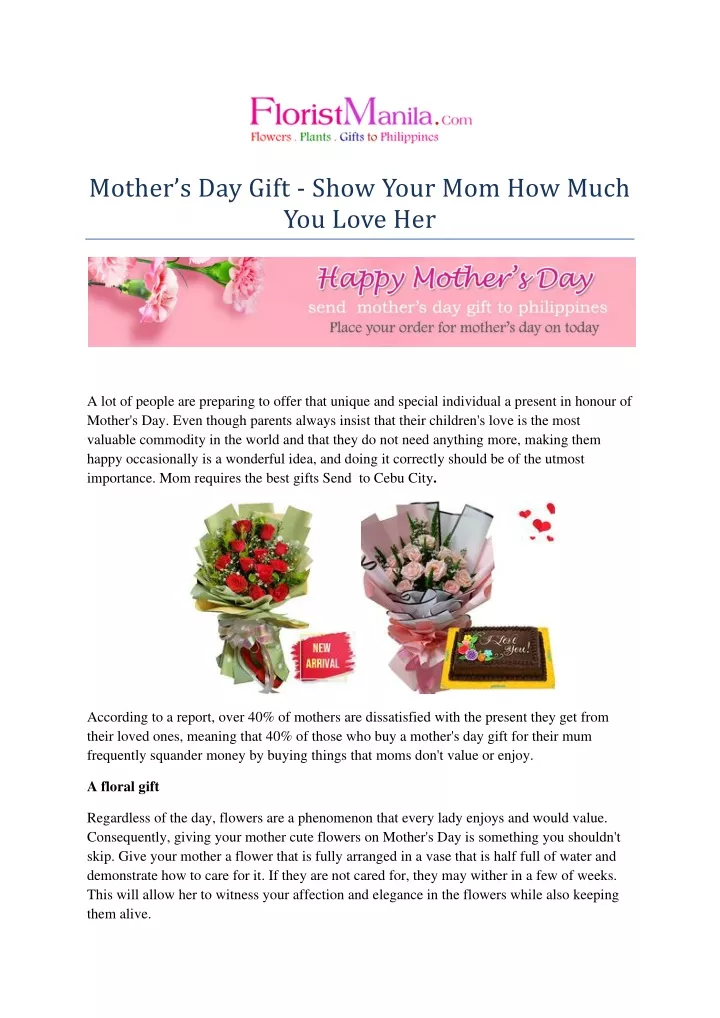 mother s day gift show your mom how much you love