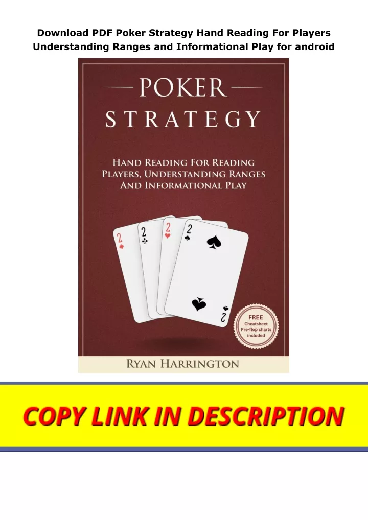 download pdf poker strategy hand reading