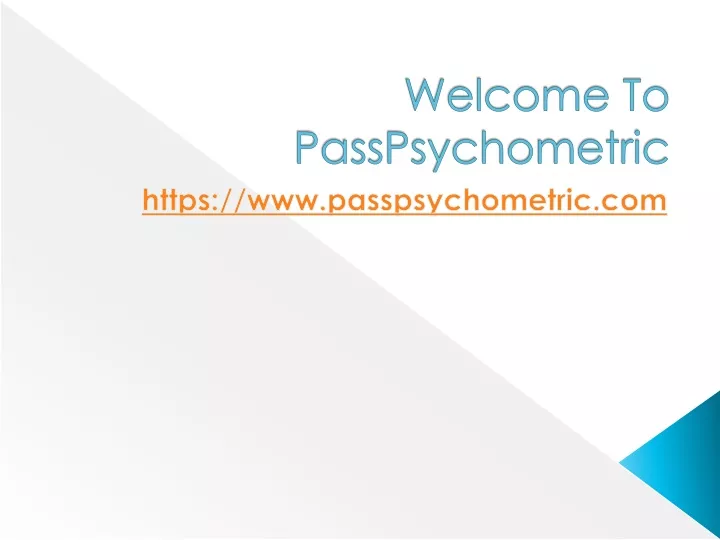 welcome to passpsychometric