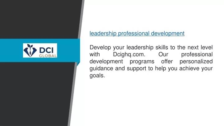 leadership professional development develop your