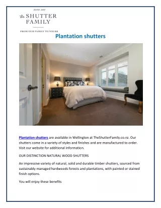plantation shutters