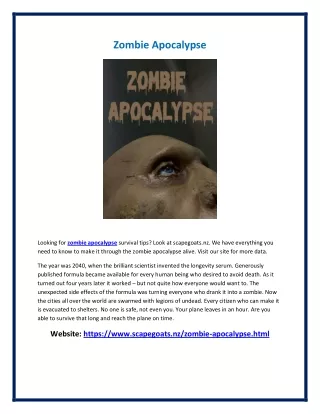 zombie apocalypse