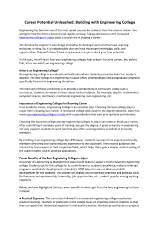 career potential unleashed building with