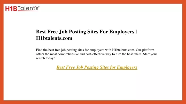 best free job posting sites for employers