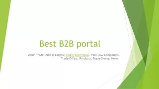 Online Global B2B Portal July