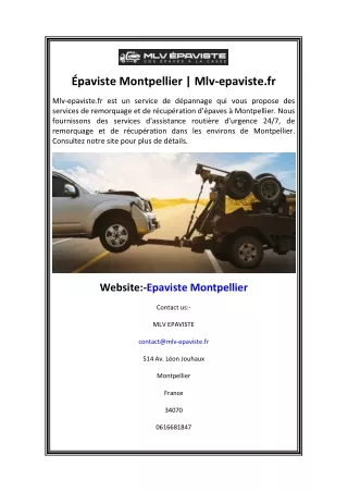 Épaviste Montpellier Mlv-epaviste.fr