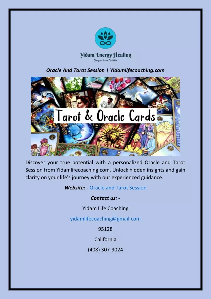 oracle and tarot session yidamlifecoaching com