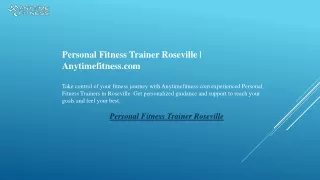 Personal Fitness Trainer Roseville  Anytimefitness.com