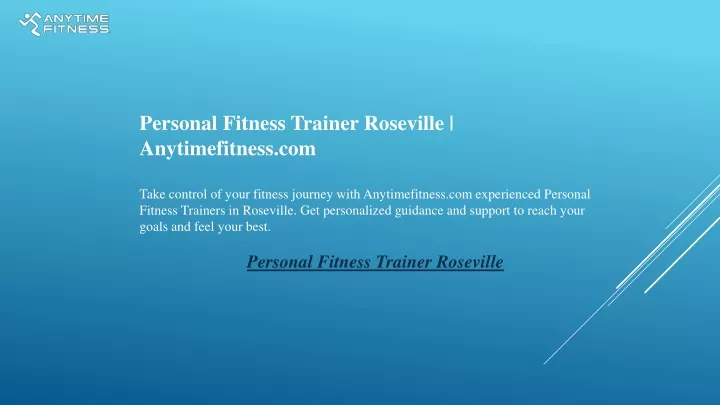 personal fitness trainer roseville anytimefitness