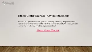 Fitness Center Near Me  Anytimefitness.com